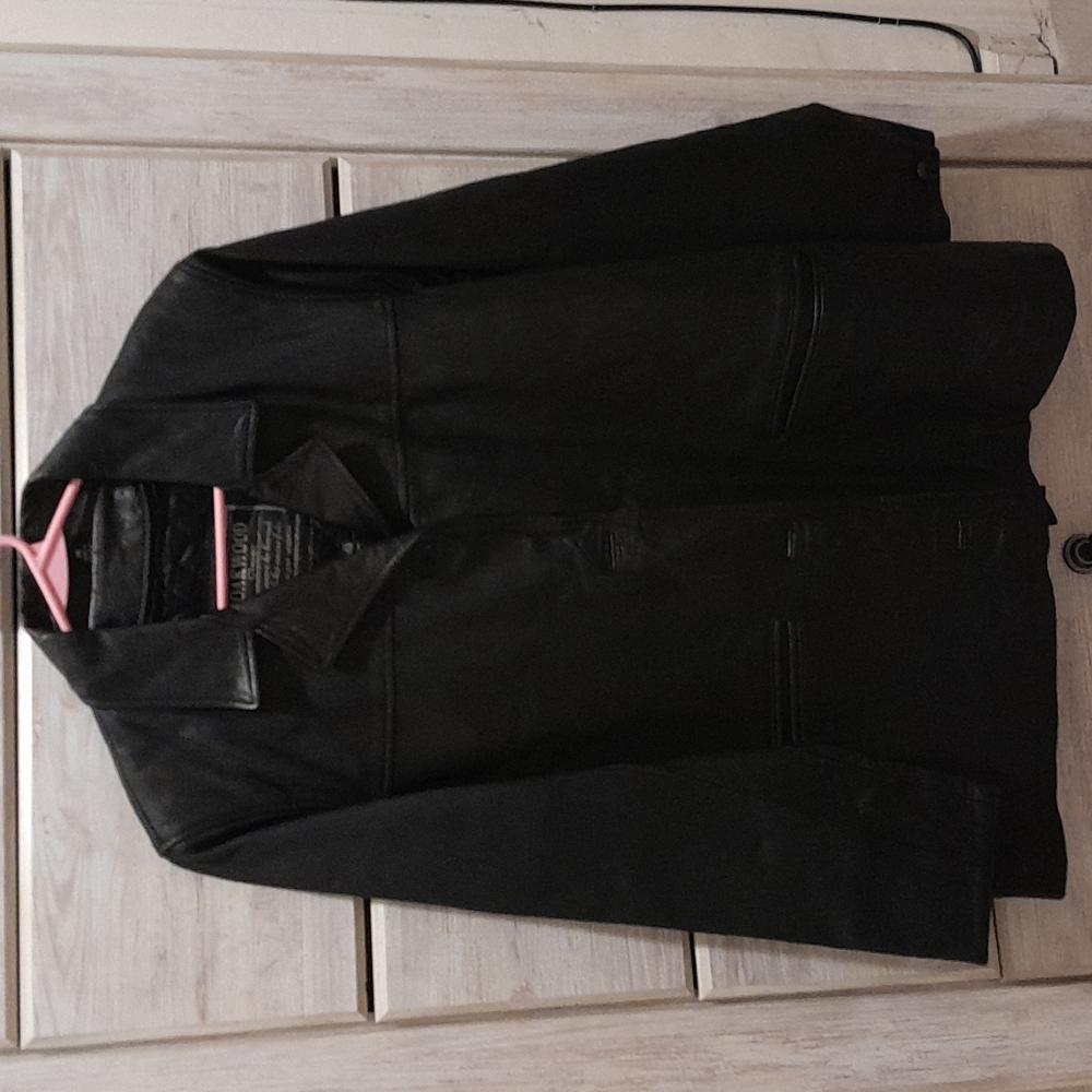 OAKWOOD JAKET BLACK MEDIUM LEATHER
